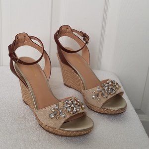 Liz Claiborne Embellished Wedge Sandals